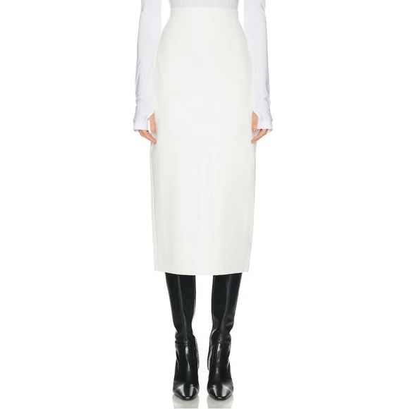 Norma Kamali Dresses & Skirts - NORMA KAMALI Straight Midcalf Skirt In White Size‎ Medium
